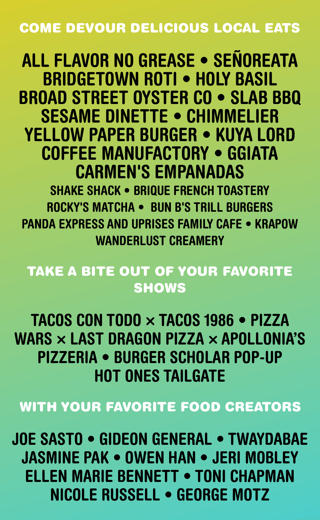 eat your feed fest lineup